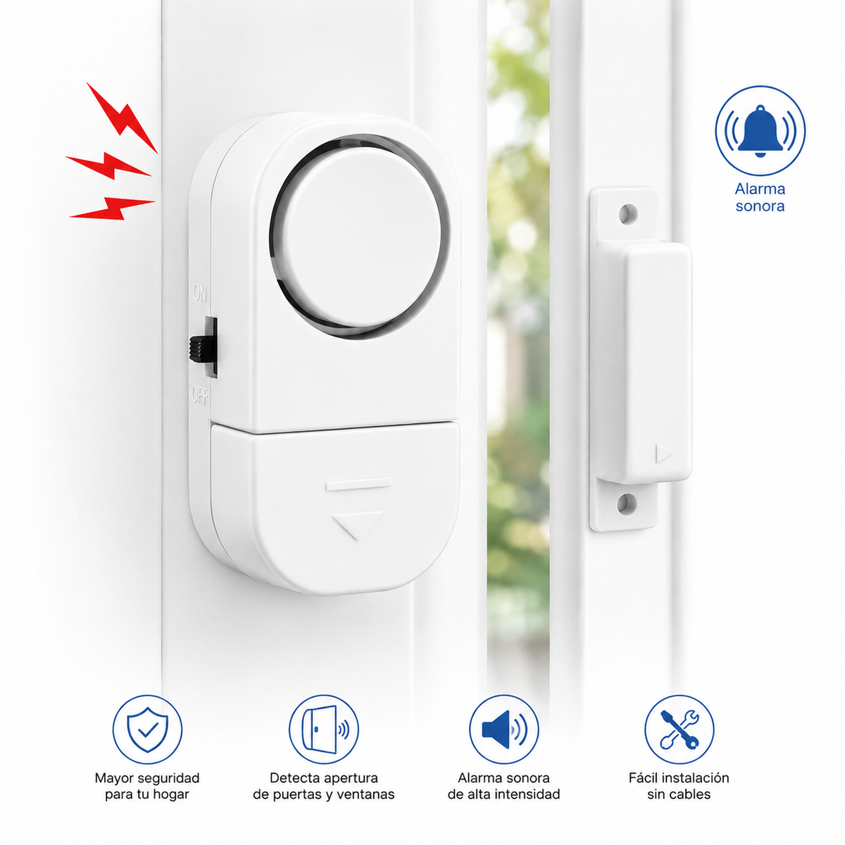 MagAlert alarma magnética para puertas y ventanas