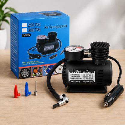 AirGo compresor conectado en uso